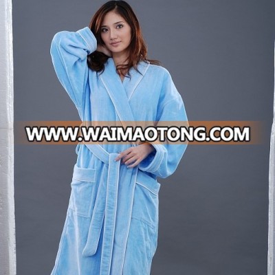 High Quality Hotel Terry Velvet Pile cotton Bathrobe